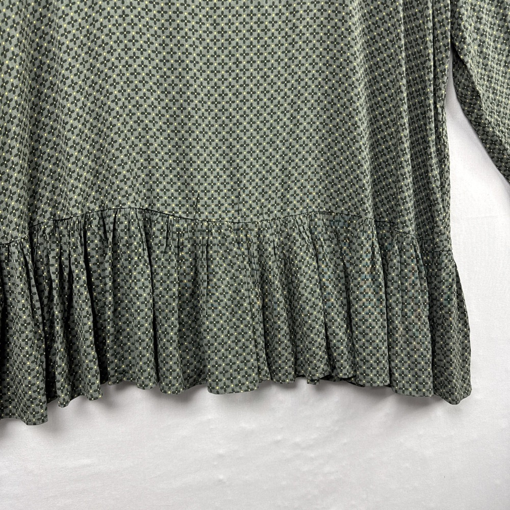 Oliviaceous Dress Women's Large Academia Ruffled Shift School girl Green - Picture 2 of 10